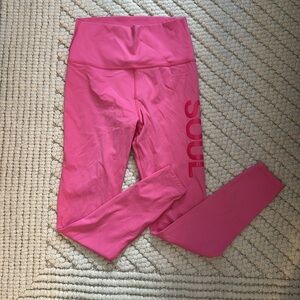 SoulCycle bright pink leggings size small